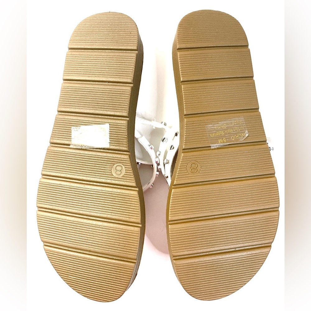 White Sandals with Silver Embellishments! - Picture 3 of 6